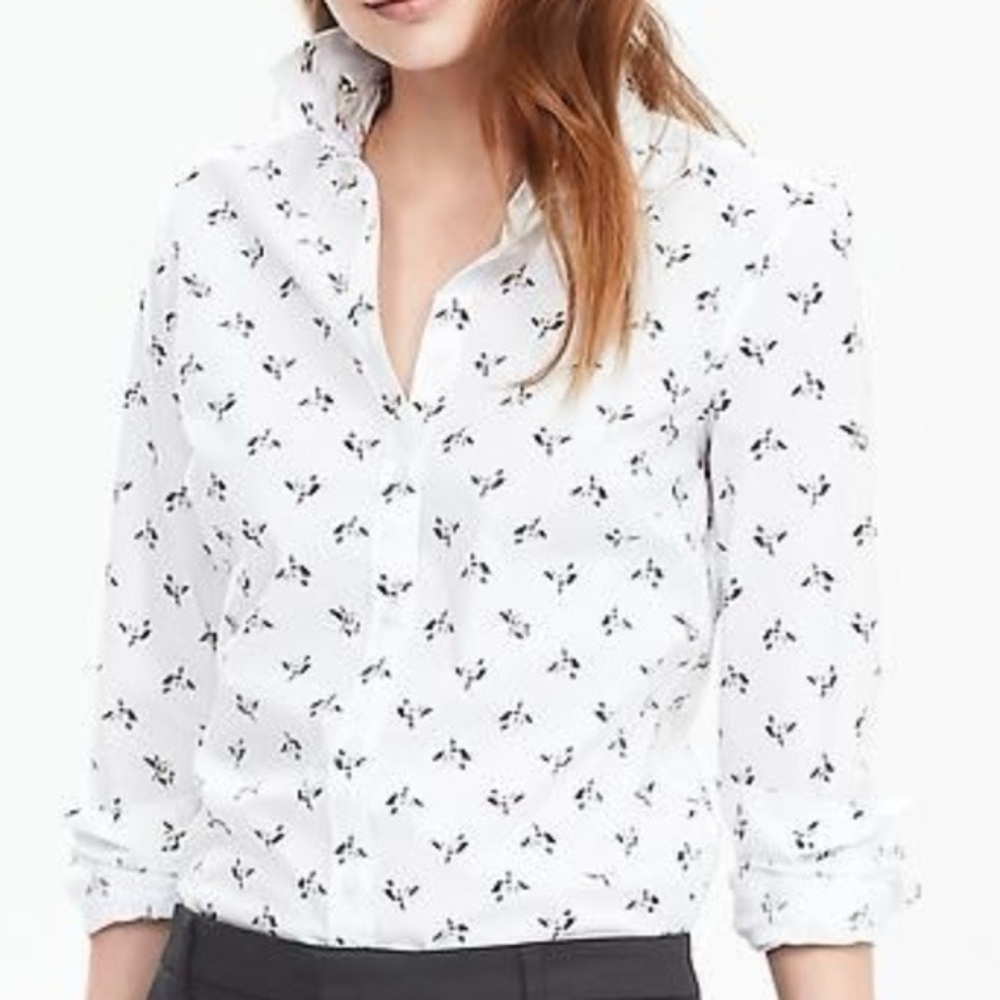 Banana Republic Riley Magnolia Floral shirt casual workwear button down shirt